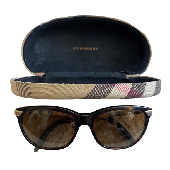 BURBERRY *RARE* Tortoiseshell Brown and Gold Sunglasses - Picture 1 of 12